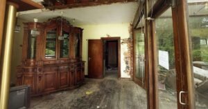 Abandoned mansions as big as palaces lie in ruins as life goes on around them