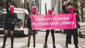 Pussy Riot Protests Tech Company for ‘Powering Russian War Crimes’