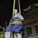 Christopher Columbus statue Trump added near White House is replica of one downed by protesters