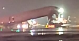 Air Canada Express plane collides with ground vehicle at New York’s LaGuardia Airport