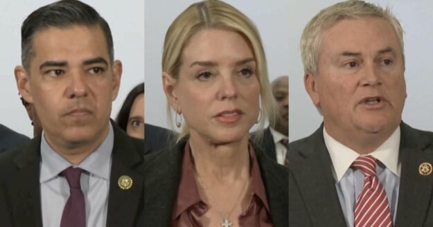 Bondi, Garcia and Comer speak after Democrats walk out of Epstein briefing