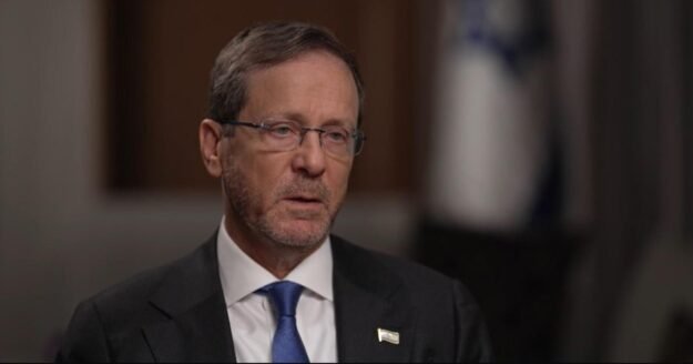 Israel’s president says it’s “about time that everybody tells Iran, ‘Guys, we’re fed up,'” as he lays out goals for war