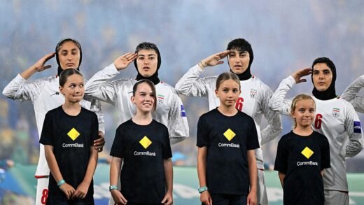 Iranian fans support Trump as women’s team sings anthem at Asian Cup