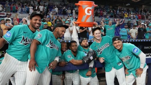 Marlins’ Owen Caissie hits walk-off homer as teal jerseys make season debut