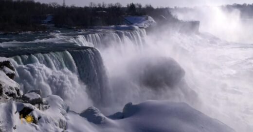 Nature: An ice-covered Niagara Falls