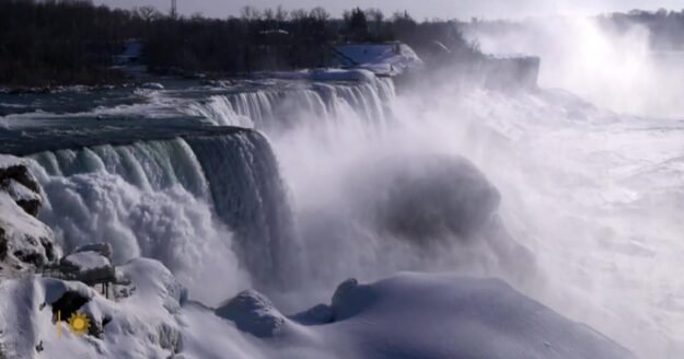 Nature: An ice-covered Niagara Falls