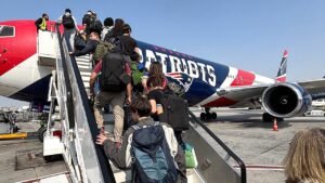 New England Patriots plane used to evacuate Americans from Middle East
