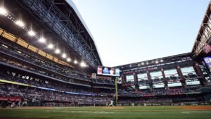 Statue previously removed from Dallas-area airport finds new home at MLB stadium