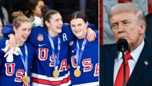 Olympic hockey players appear to joke about recent Trump controversy