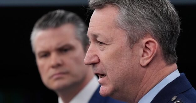 Hegseth and Caine holding news conference on Iran war, as ceasefire grinds on but tension swirls in Strait of Hormuz