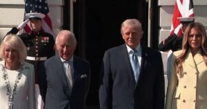 King Charles and Queen Camilla arrive in Washington to meet with President Trump and First Lady 