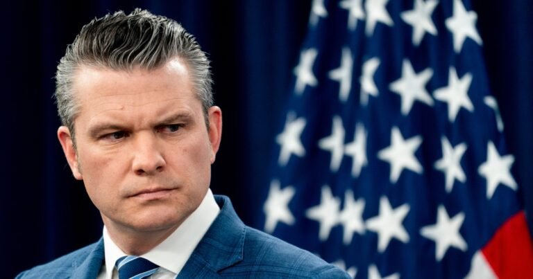 Hegseth says Iran is digging out missile launchers