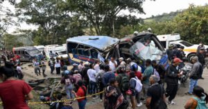 An explosive device kills 13 and injures 38 on a bus in southwestern Colombia as violence persists