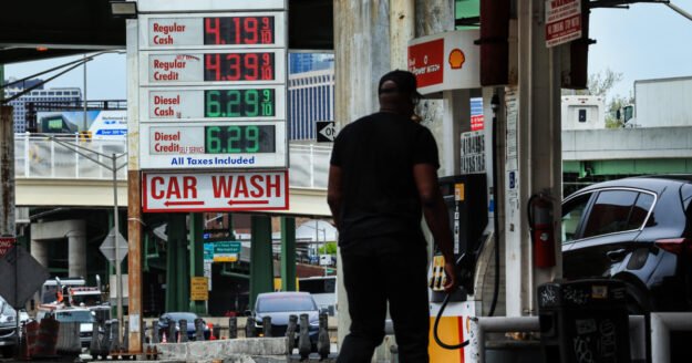 Gas prices hit $4.23 per gallon, a new high for the year