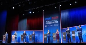 In California’s crowded gubernatorial debate, Democrats go on offense while Republicans lay blame on incumbents