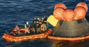 NASA astronauts exit Orion capsule after successful Artemis II mission