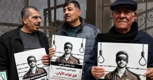 Palestinians protest Israel’s new death penalty law