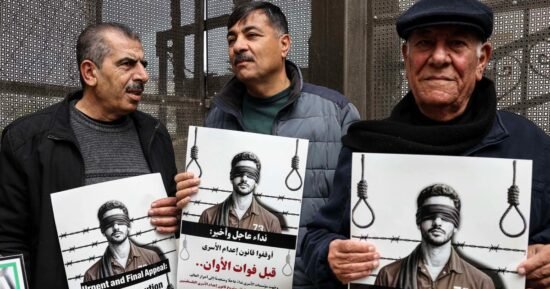 Palestinians protest Israel’s new death penalty law