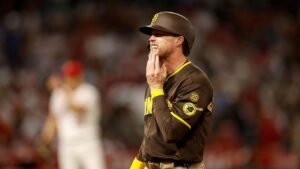 Padres’ Jake Cronenworth stays in game after taking 96 mph fastball to face
