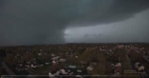 Reported tornado in Lena, Illinois, west of Rockford causes extensive damage; sheriff says town shut down