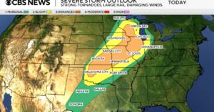 Maps show more severe storms forecast for central U.S. after days of tornadoes, flooding