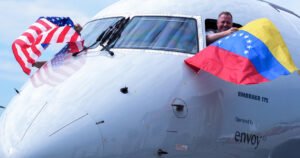 The first direct U.S.-Venezuela commercial flight in 7 years lands in Caracas
