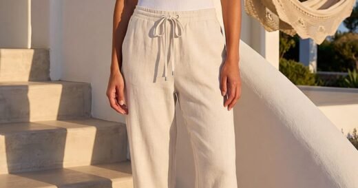 Roman’s £30 elasticated linen trousers in 3 colours ‘don’t crease’