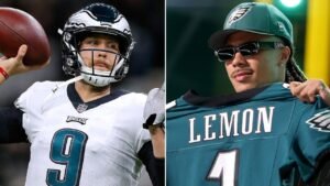 Nick Foles gives Eagles rookie Makai Lemon his blessing to wear No. 9