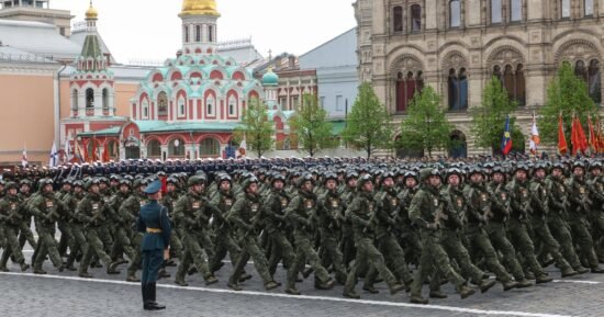 Putin says Russia fighting for “just cause” in Ukraine during scaled-down Victory Day parade under tight security