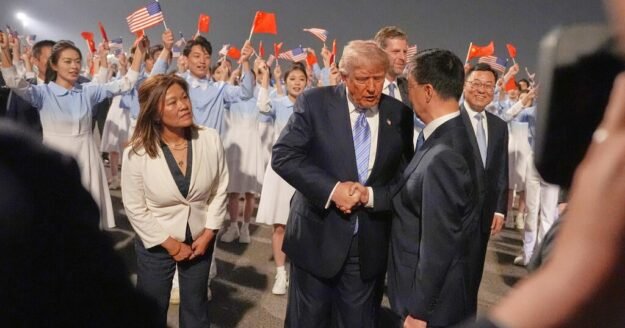 Trump to meet with Chinese leader Xi in Beijing today as trade, tariffs and Taiwan loom over visit