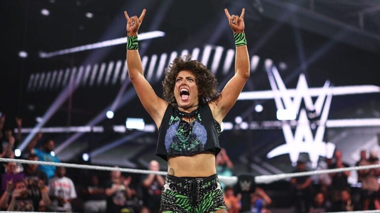 Late Iron Maiden drummer’s niece Lizzy Rain debuts and wins on WWE NXT