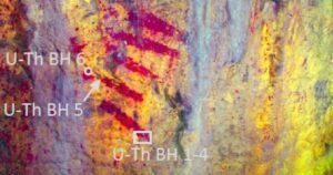 Red stripes declared U.K.’s oldest art after being dismissed as a natural phenomenon