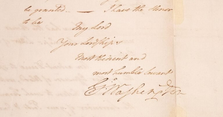 George Washington’s letter accepting British surrender in America goes on display in London