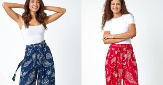 Roman’s £22 paisley print wide-leg trousers praised by shoppers