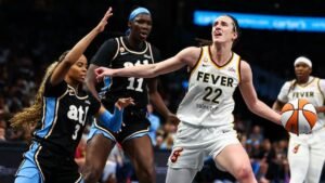 Caitlin Clark visibly emotional after Fever blowout loss to Angel Reese