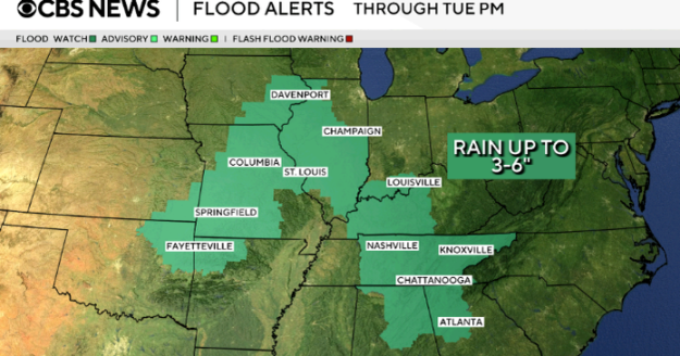 Flooding could impact more than 88 million as severe storms threaten multiple states