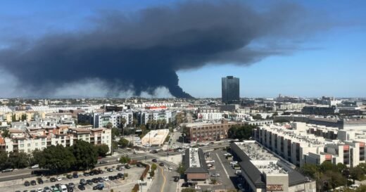 Smoke concerns grow in Los Angeles as Boyle Heights warehouse blaze continues to smolder and firefight enters 4th day