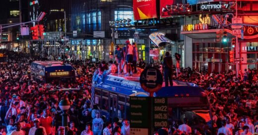 New York reacts with euphoria, some instances of violence, after Knicks win NBA title