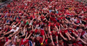Norway fans invade the U.S. with viral Viking row