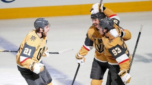 Mitch Marner sets NHL record hat trick as Golden Knights win Game 3 in 2OT