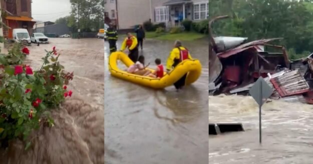 Videos show dangerous flooding in New York, New Jersey and Pennsylvania