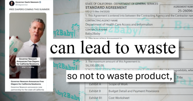 What records reveal about Newsom’s taxpayer-funded, California-branded free diaper program