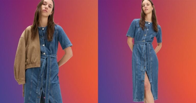 ‘Flattering’ M&S denim midi dress under £40
