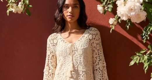 ‘Flattering’ Roman cooling cotton crochet top is ‘good length’
