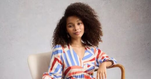 White Stuff midi dress that ‘skims over’ lumps and bumps on sale