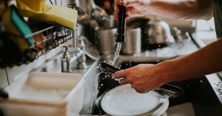 Banish tough stains from dirty dishes with one ingredient – not washing up liquid