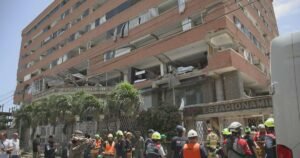 Rescue teams in Venezuela race to save security guard trapped under building that collapsed during earthquakes