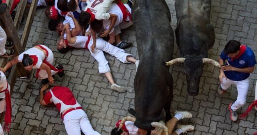 Bull gores runner in the face at Spain’s San Fermin bull run festival, 12 others hurt