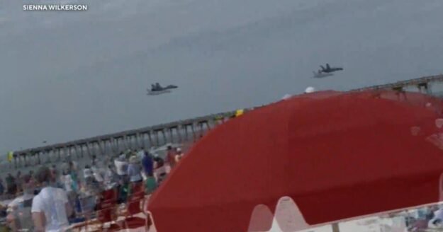 Navy’s elite Blue Angels under investigation after video shows low flyover at Florida beach