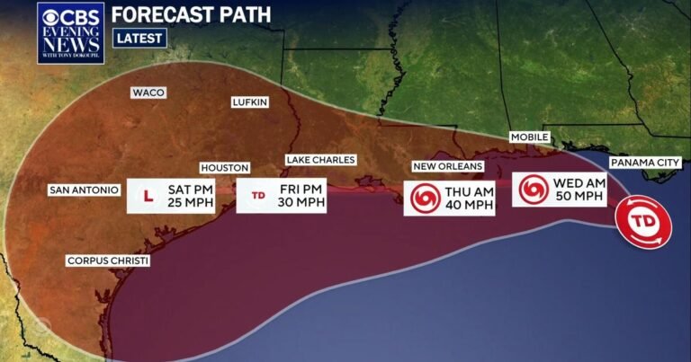 Tropical Storm Bertha targeting the Gulf Coast